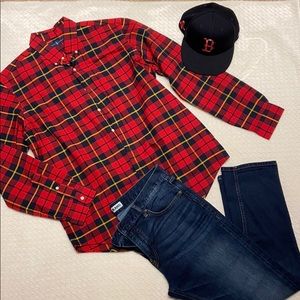 Men’s Ralph Lauren Tartan Plaid Oxford Sport Shirt